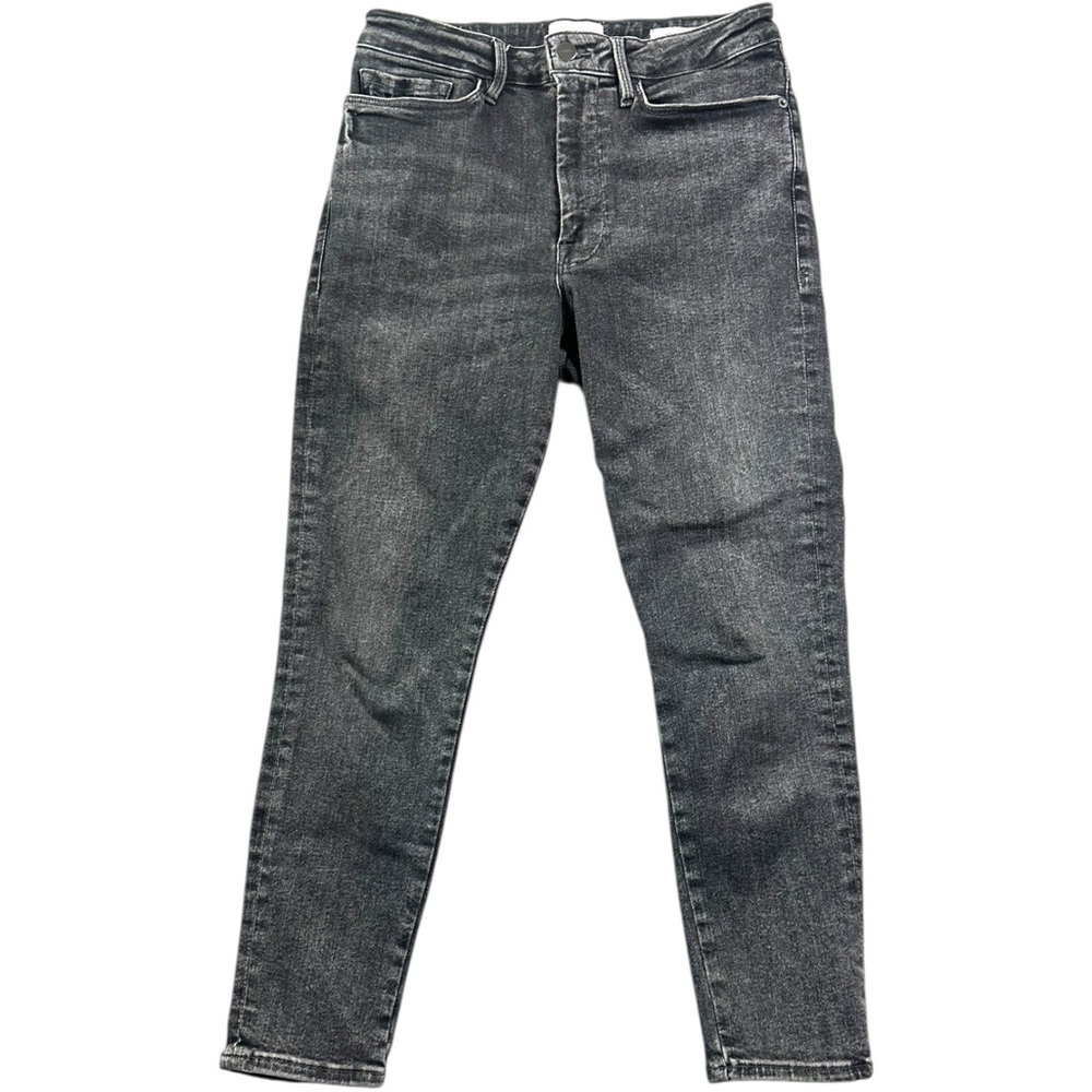 Frame Le One Skinny Crop Hughes Acid Wash Size 2